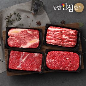 [9/12일(목) 오전8시 마감][농협안심한우] 1등급 구이정육 채반 1호 선물세트1.4kg(등심 300g+갈비살 300g+국거리400g+불고기400g)