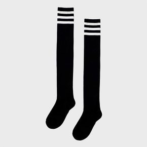 [2켤레 1SET]  SPORT KNEE HIGH SOCKS_BLACK