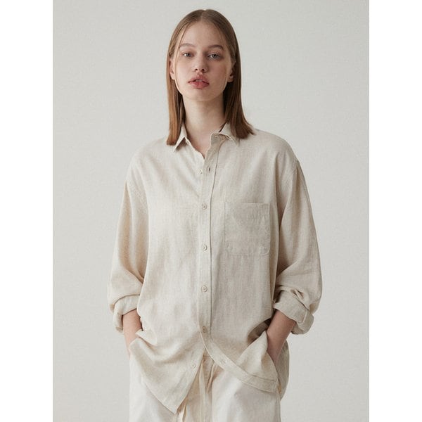 (우먼)에센셜 텐셀 린넨 오버핏 셔츠 - 9 COLOR