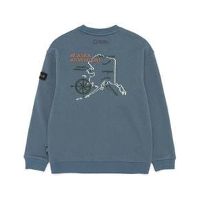 K233USW230 어드벤처 그래픽 맨투맨 GRAY NAVY