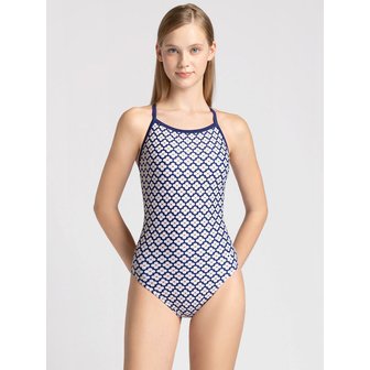 애디블 Sweet flower X-back cream navy