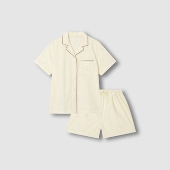 JAJU 여 60수 코튼 라인 3부 파자마 세트 J216201008025