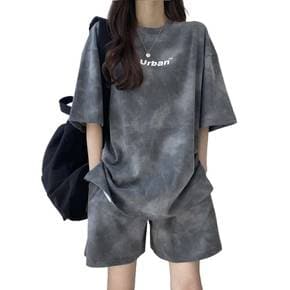 팬츠 상하의 상하 캐주얼 썸머 반팔 옷 여성 여름 셋업 여자 투피스 세트 바지
