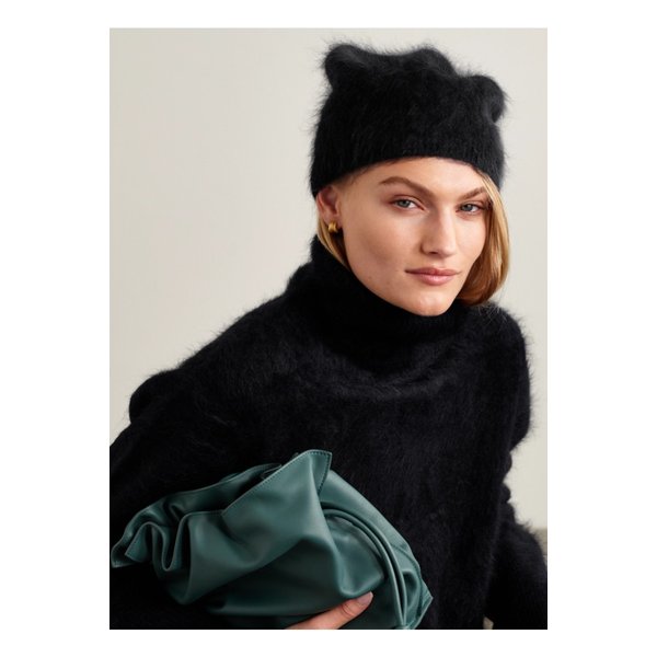 브러시드 캐시미어 비니 블랙 46376663162904577