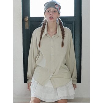 로시로우 Bio Cotton Washing Shirt Beige