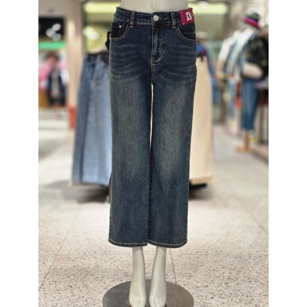 [파주점] 레더 패치 일자 데님 팬츠 BADPA2611-IN