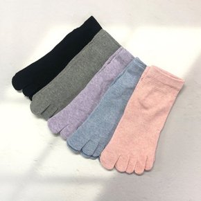 국산J5 여성용 데일리 발가락 단목양말 3켤레