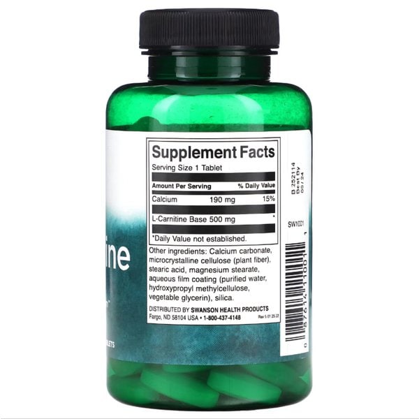 L 카르니틴 엘카르니틴 500mg 100타블렛