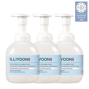 세라마이드 아토 버블 워시 앤 샴푸 400ml 3입