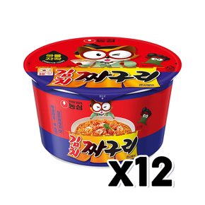 농심 김치짜구리 큰사발 컵라면 107g x 12개