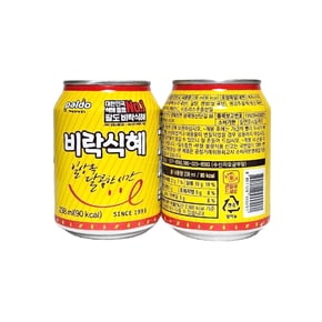 비락식혜 식혜캔 미니 뚱캔 사우나 238ml x 6개