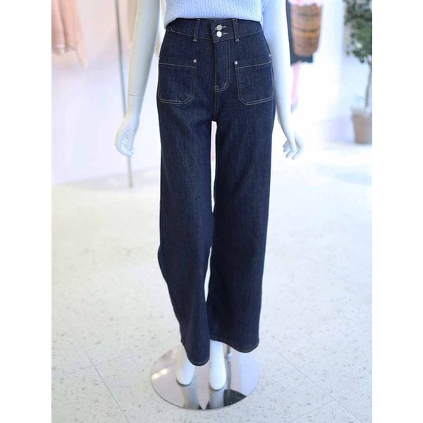 [여주점] 여성 히든 밴딩 아웃 포켓 와이드 데님 팬츠 청바지 YJ6ML732