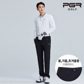 PGR GP-1077 남성 블랙 심플 골프바지 남자 골프웨어