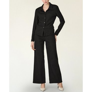 DKNY 슬림 크링클 블라우스 (DW2F1WBL252L)