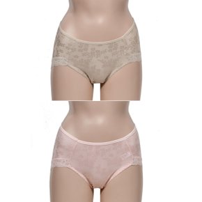 여성스러운 플라워 자가드 레이스라인 여성 맥시 삼각팬티0058nl
