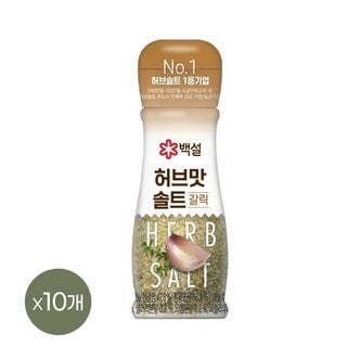  백설 천일염 허브맛솔트 마늘맛 50g x10개