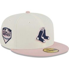 [해외] 907086 뉴에라 모자 MLB [보스턴 레드삭스] Chrome Rogue 59FIFTY Fitted Hat - Cream/Pi