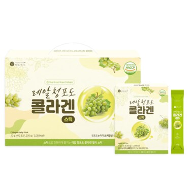 바로푸드 레알 청포도 콜라겐 젤리 스틱 20g x 60포