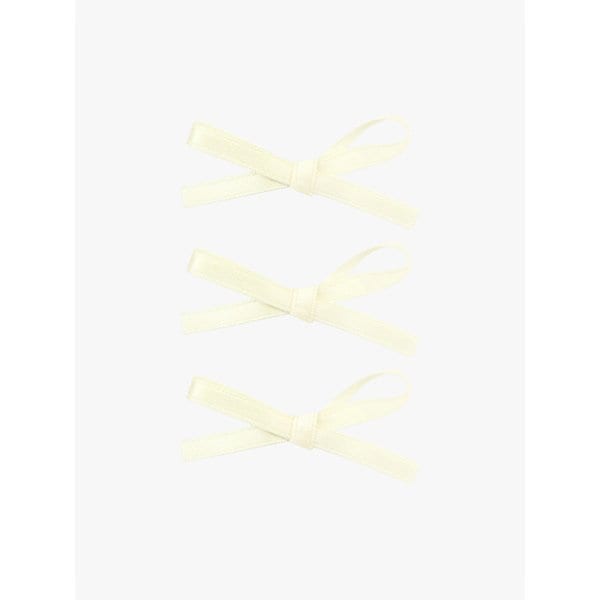 [3EA 1SET] RIBBON BUNDLE HAIRPIN SET_IVORY