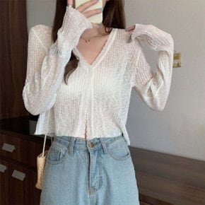 시스루가디건 여름가디건 봄 여름 쿨 로브 긴팔 데일리