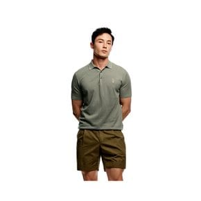 Polo Pique Short Sleeve Knit_Greyish Khaki