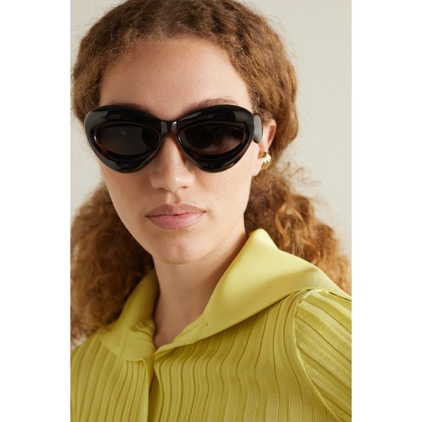 인플레이티드 캣아이 톨토이즈셸 아세테이트 선글라스 브라운 1647597322468369