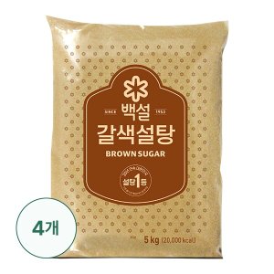 신세계라이브쇼핑 [CJ] [G] 백설 갈색설탕5kg X 4개