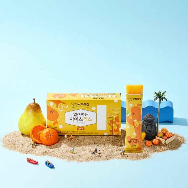 상하목장 얼려먹는 아이스주스 귤&배 85ml 24팩