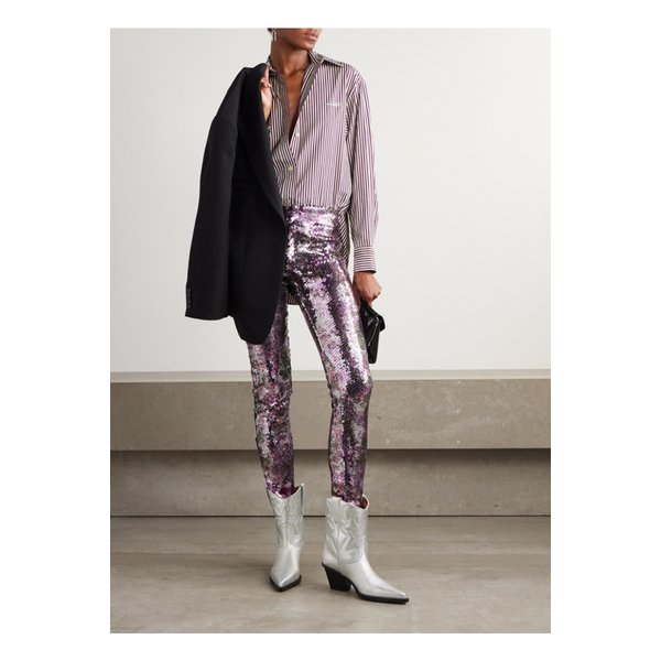 벨라 시퀸 저지 레깅스 퍼플 1647597343542207