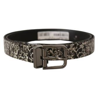 이스퀘어 4812661 Dolce  Gabbana Elegant Marble Print Leather Mens Belt