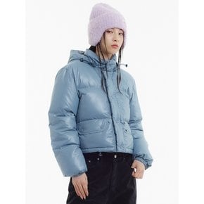 후드 다운 숏 푸퍼 블루_HOOD DOWN SHORT PUFFER BLUE