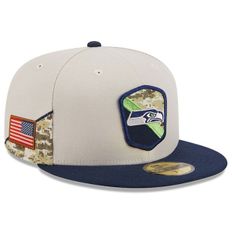 [해외] 997218 NFL [시애틀 시호크스] 2023 Salute To Service 59FIFTY Fitted Hat Stone/Colleg