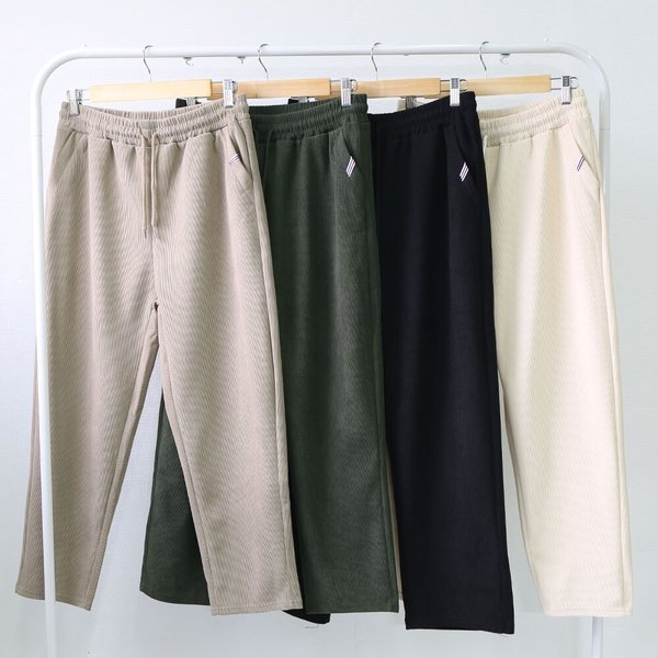 골덴 기본핏 여성 슬랙스 데일리 코듀로이 팬츠 빅사이즈 간절기 출근룩