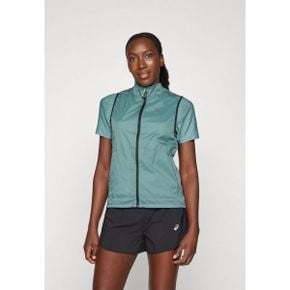 5057352 ASICS METARUN PACKABLE GILET - Waistcoat celadon