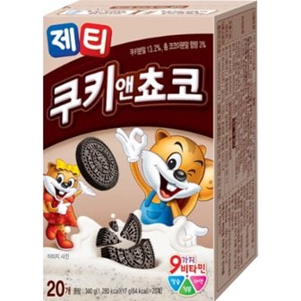  제티 쿠키앤초코 20개입 (340g)