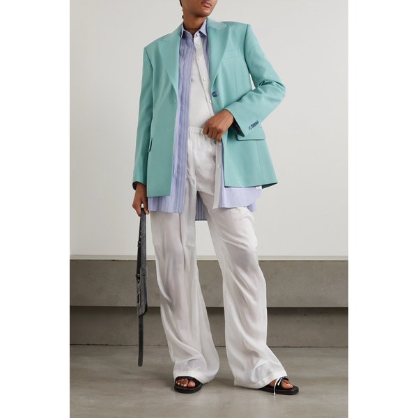 + 넷 서스테인 드 그레인 드 푸드르 블레이저 터쿼이즈 1647597313133423