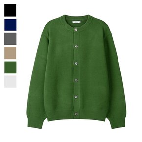 남자 가을 사일 세미크롭 라운드 니트 가디건 AS-CAA-Q026-그린