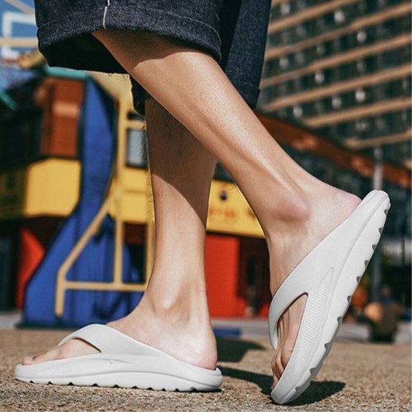 [옷자락] 남성 여름 무지 쿠션 플립플랍 쪼리