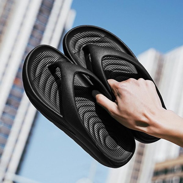 [옷자락] 남성 여름 무지 쿠션 플립플랍 쪼리