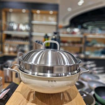 BRK [파주점] 노르딕 통5중 WOK 28cm 크림 화이트(스티머 포함)