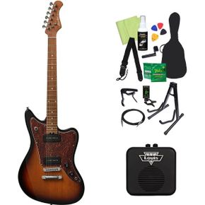 일본 바쿠스 기타0108 Bacchus WINDYSTD/RSM Electric Guitar Beginner Set of 14 Mini Amplifie