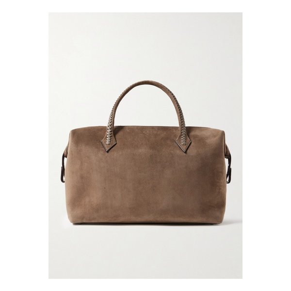 메티에 베리테 시티 미디엄 브레이드 가죽 트리밍 스웨이드 토트 토프 46376663162892529