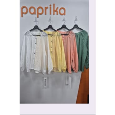 파프리카 루미앤플로시스루 긴팔 블라우스SK2BL504J