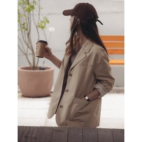 Overfit bio washing cotton jacket_Beige