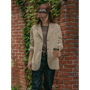 Overfit bio washing cotton jacket_Beige