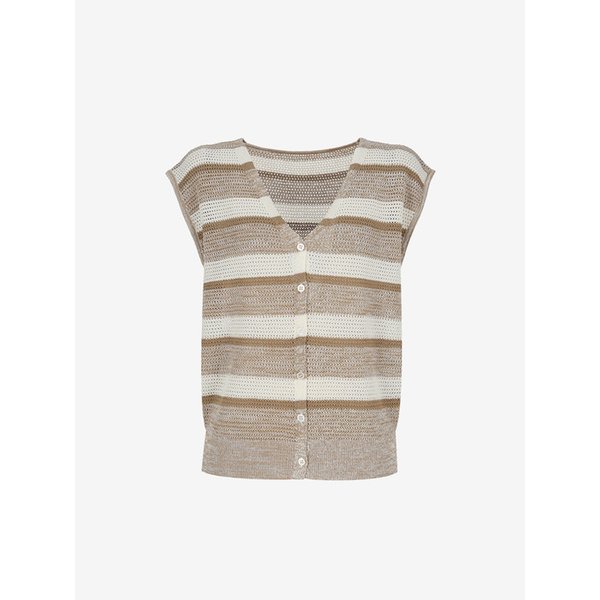 브이넥 배색 니트베스트_YC4VKF1