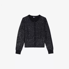 5504395 THE KOOPLES Round-neck patch-pocket knitted cardigan