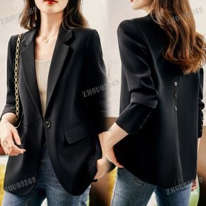 여성 여름 얇고 심플한 드레이프 자켓 빅사이즈 정장 자켓