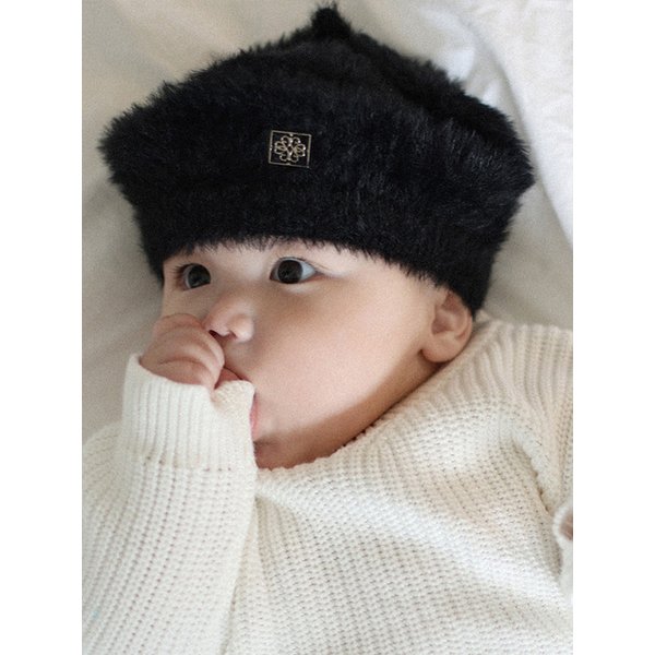 [BABY]앙고라 베레모 블랙