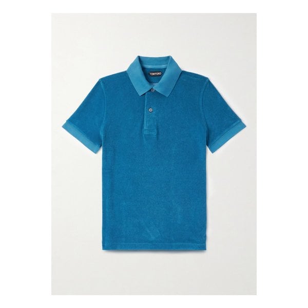 슬림 코튼 블렌드 테리 폴로 셔츠 46376663162880888